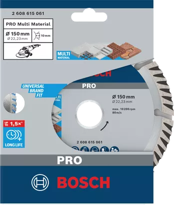 Standard for Universal Diamond Cutting Disc Standard for Universal Diamond Cutting Disc (150 / 22.23 / 2.4)