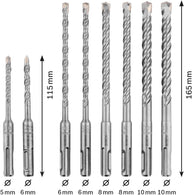 8-Piece Hammer Drill Bit SDS plus