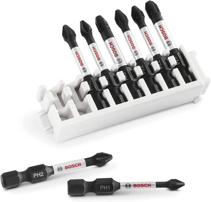 Pack of 8 impact control screw driver bits 50mm, Pick and Clic PH1, PH2 (3x), PH3, PZ2 (2x), PZ3 Pack of 8 impact control screw driver bits 50mm, Pick and Clic PH1, PH2 (3x), PH3, PZ2 (2x), PZ3