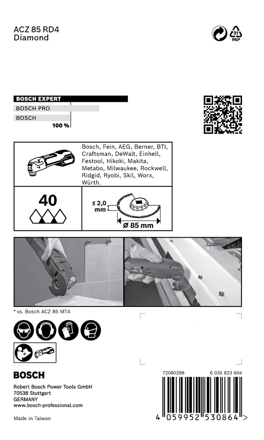EXPERT ACZ 85 RD4 Grout Segment Blade EXPERT ACZ 85 RD4 Grout Segment Blade