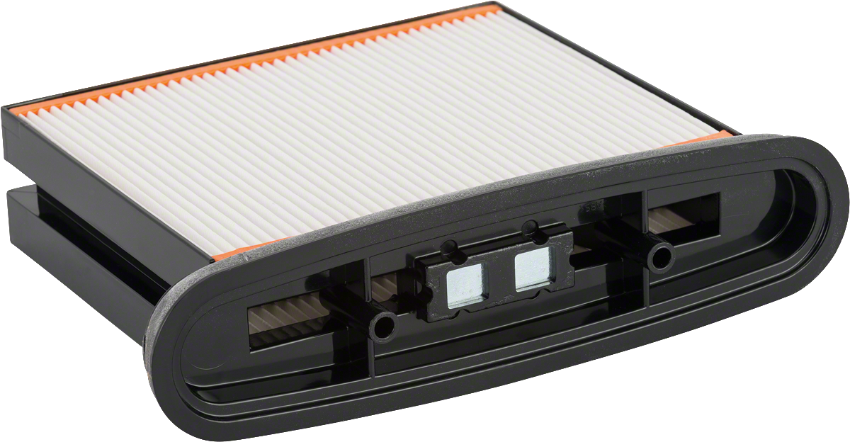 Polyester flat-pleated filter