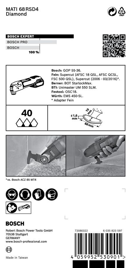 EXPERT MATI 68 RSD4 Corner Blade EXPERT MATI 68 RSD4 Corner Blade