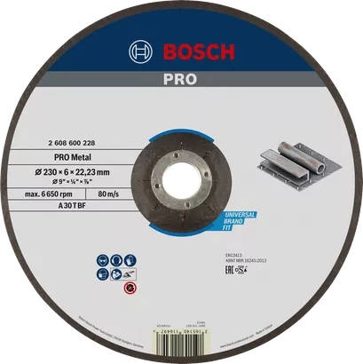 Expert for Metal grinding disc with depressed centre PRO Metal Bonded Grinding Disc (230 / 22.23 / 6)