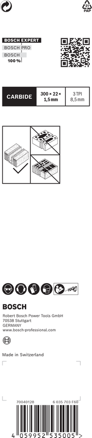 EXPERT ‘Aerated Concrete’ S 1241 HM Blades (3 Pcs) EXPERT ‘Aerated Concrete’ S 1241 HM Blades (3 Pcs)