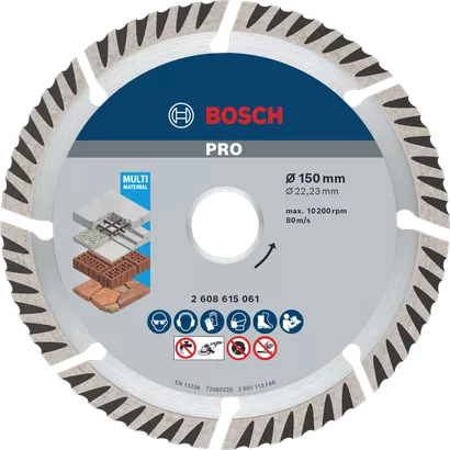 Standard for Universal Diamond Cutting Disc Standard for Universal Diamond Cutting Disc (150 / 22.23 / 2.4)