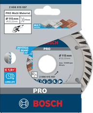 PRO Multi Material Diamond Cutting Disc 115x22.23 (115 / 22.23 / 2)