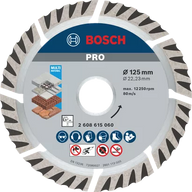 PRO Multi Material Diamond Cutting Disc 125x22.23 (10 pcs. Pack) (125 / 22.23 / 2)