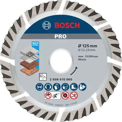 PRO Multi Material Diamond Cutting Disc 125x22.23 (10 pcs. Pack) (125 / 22.23 / 2)