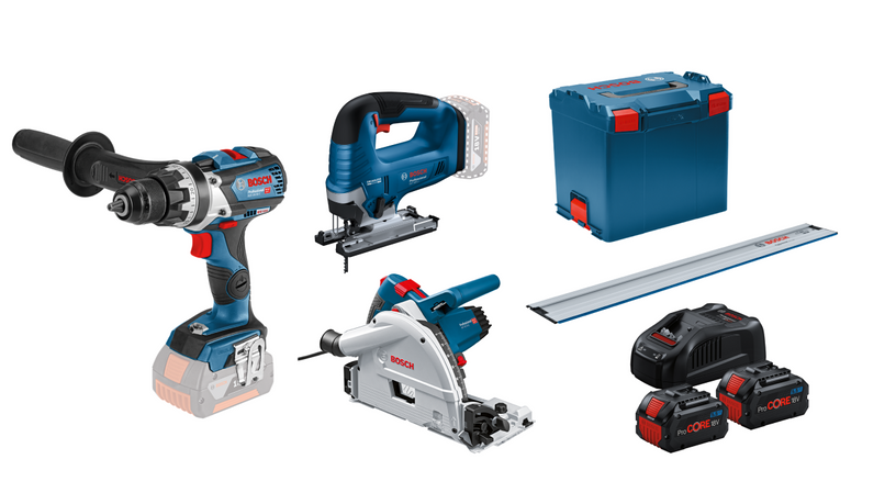 Profesionální sada: GKT 55 GCE + GSR 18V-110 C + GST 185-LI + FSN 1100 + starter set