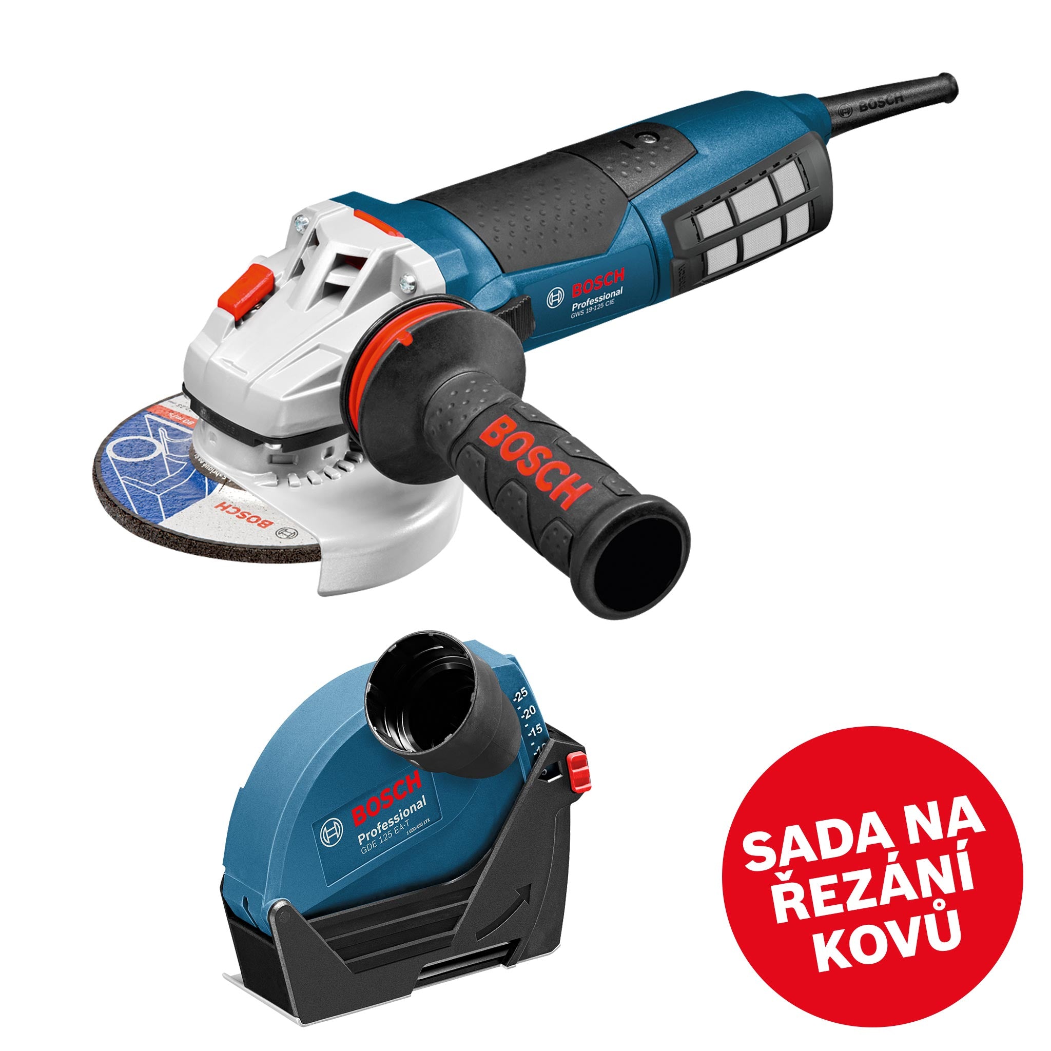 Profesionální sada: GWS 19-125 CIE + GDE 125 EA-T