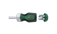 Stubby Ratchet Screwdriver with 6 bits