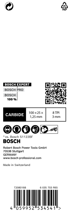 EXPERT ‘Thick Tough Metal’ S 555 CHC Reciprocating Saw Blade 1-pc