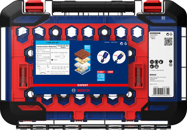 EXPERT Construction Material Hole Saw Sets (15 Pcs)