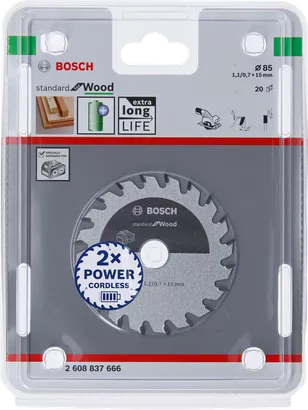 PRO Wood cordless Circular Saw Blade 85x1.1/0.7x15 T20 (85 / 20 / 1.1)